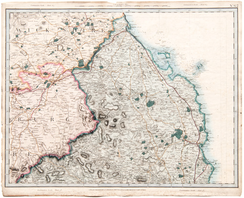 antique map of England, Wales and Scotland Railways and Stations Cruchley 1862